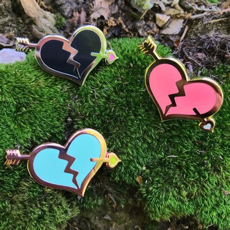 Heartbreaker Hard Enamel Pins Heart Enamel Pins Creepy Cute Etsy