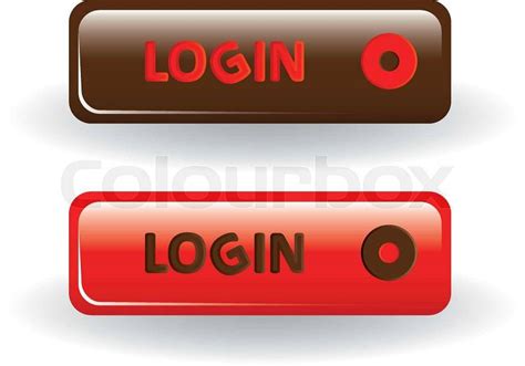 Login Buttons Brown And Red Stock Vector Colourbox