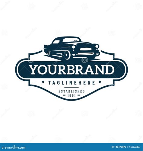 Classic Car Logo Template Vintage Car Logo Retro Car Logo Cartoon