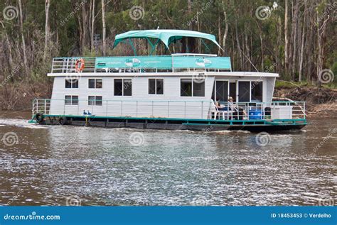 Modern Houseboat In Port Of Echuca Editorial Stock Photo Image Of