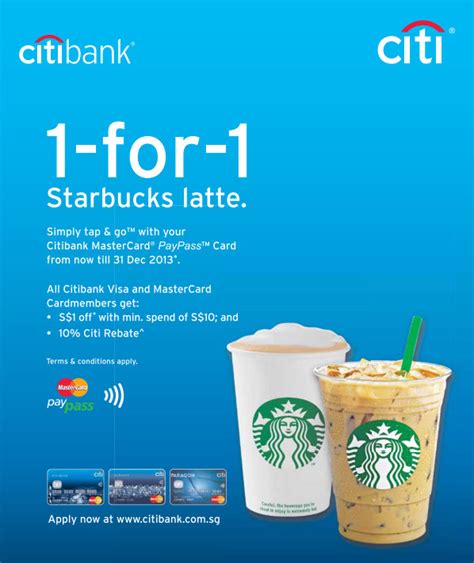 7% off worldwide hotel bookings. BOGO Citibank 1-For-1 Starbucks Latte With Tap & Go ...