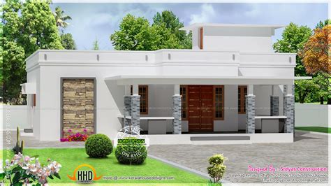 Small House Elevation With 3d Rendering And 2d Drawing Home Kerala Plans