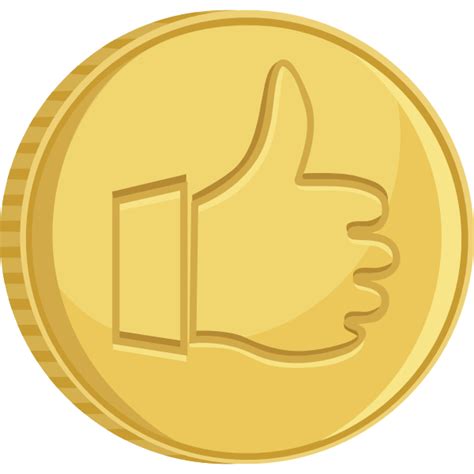 Vector Image Of Coin With Thumb Up Free Svg