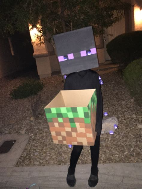 Homemade Minecraft Enderman Costume Disfraces De Minecraft Disfraces