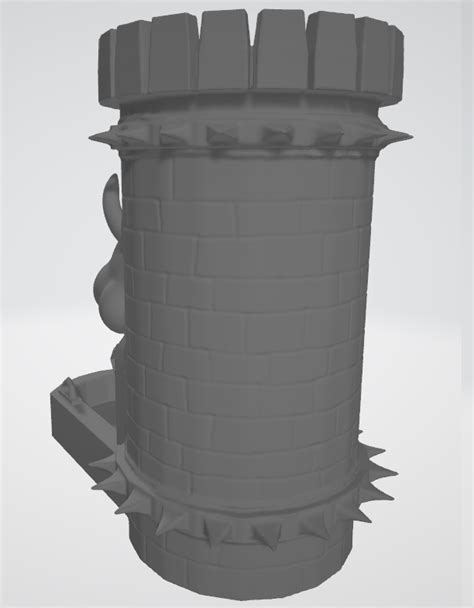 Obj File Bowser Castle Dice Tower・3d Printer Design To Download・cults