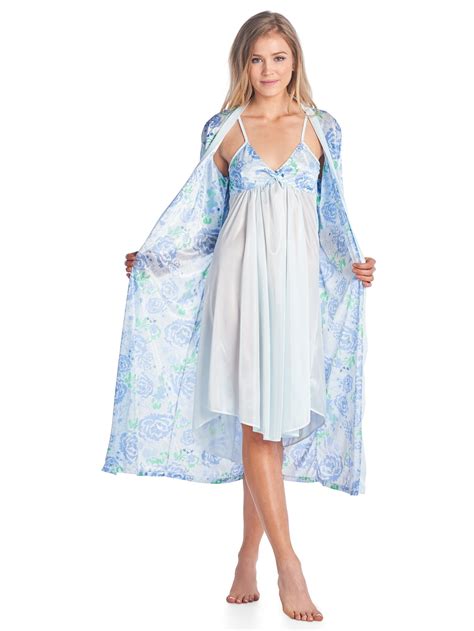 Buy Casual Nights Women S Satin 2 Piece Robe And Nightgown Set Online In India 283217976