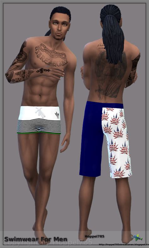 Sims 4 Ccs The Best Swimwear For Men By Hoppel785