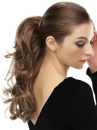 Long Ponytail Hair Extensions Sassy Wavy Brown Ponytails