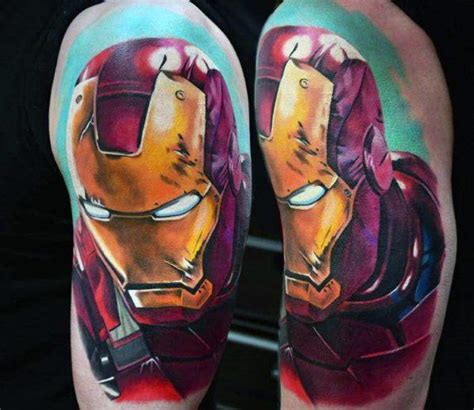 70 Iron Man Tattoo Designs For Men Tony Stark Ink Ideas Half Sleeve