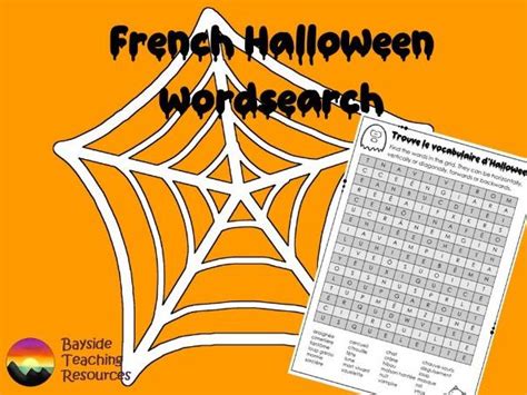 Halloween Word Search French Teaching Resources