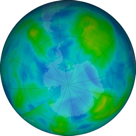 Ozone Hole Watch Southern Ozone Map For 01 May 2017