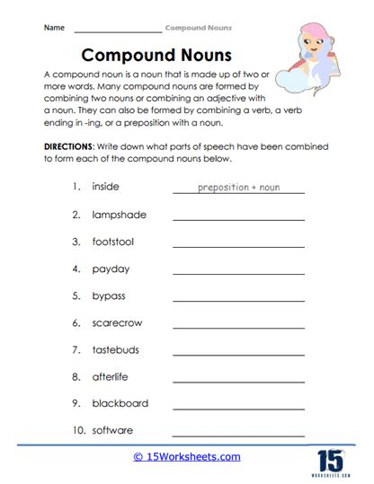 Compound Nouns Worksheets 15