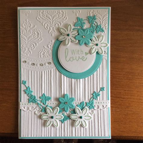 Pin By Deborah Cassar On Cards From Free Embossing Folder Embossed