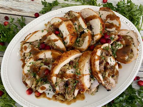 Turkey Roulade With Sausage And Cranberry Stuffing Dish Off The Block