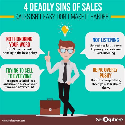 Deadly Sins In Sales Sales Salessins Deadlysins Keep Talking Less