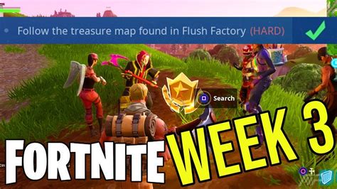 Battle royale season 5 is ongoing, which means epic games has offered up numerous sets of weekly challenges for players to complete on flush factory can be found in the southern part of the island and it's there that you'll find the treasure map. Flush Factory Treasure Map Guide -Season 5 Week 3 TREASURE ...