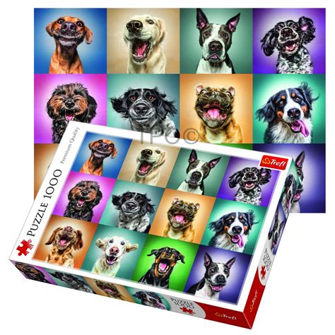 Activity pads, building kits, collectible toys, puppets Trefl 1000 Piece Adult Large Assorted Funny Dog Pet ...