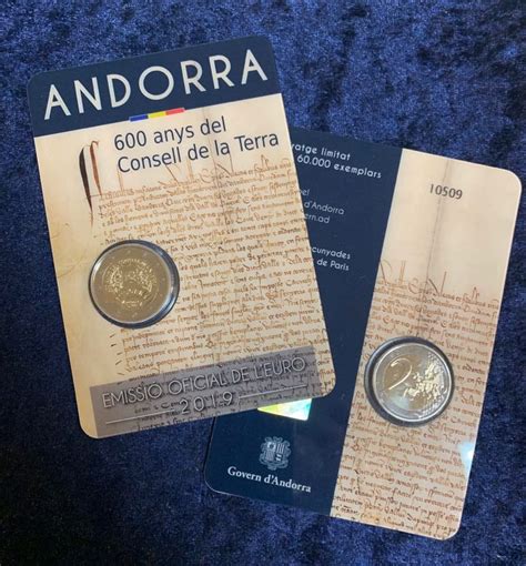 Andorra 2019 2 Euro Consell De La Terra In Coincard Euro Münzen