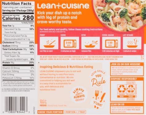 Lean Cuisine® Protein Kick Shrimp Alfredo Frozen Meal 988 Oz Frys