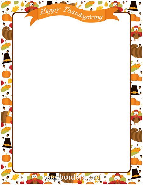 Happy Thanksgiving Border Thanksgiving Clip Art Thanksgiving