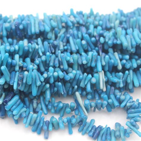 Blue Coral Beads Branch Coral Beads Coral Beads Stick Coral Etsy