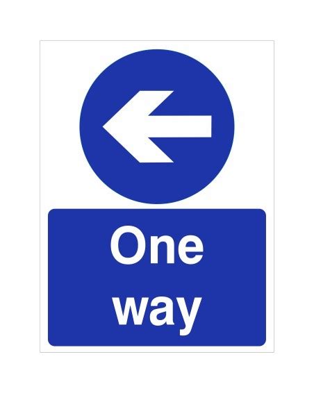 One Way Arrow Left Sign