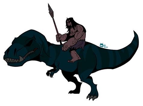 Caveman Riding Dinosaurs By Thepainthuffer On Newgrounds