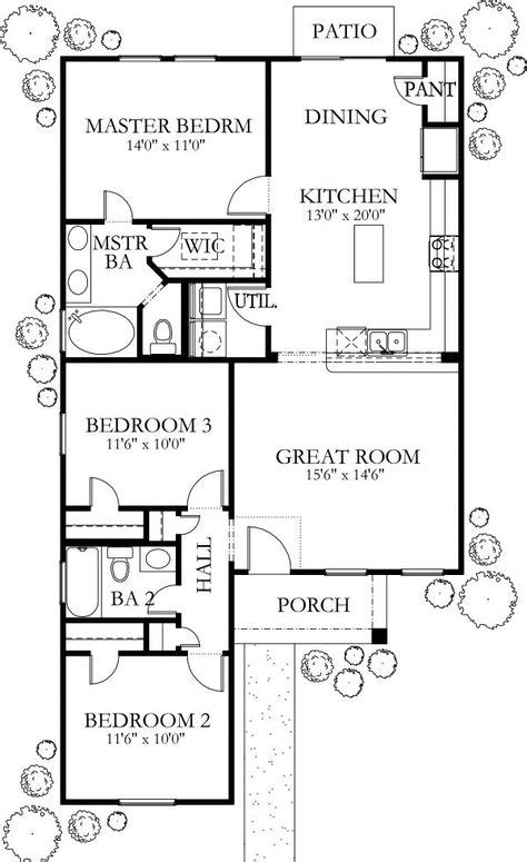 This house comprises of 2 bedrooms with 2 bath plans. 1200 square feet, 3 bedrooms, 2 batrooms | Floor Plans ...