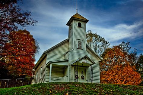 Autumn Country Church Structures Free Nature Pictures By