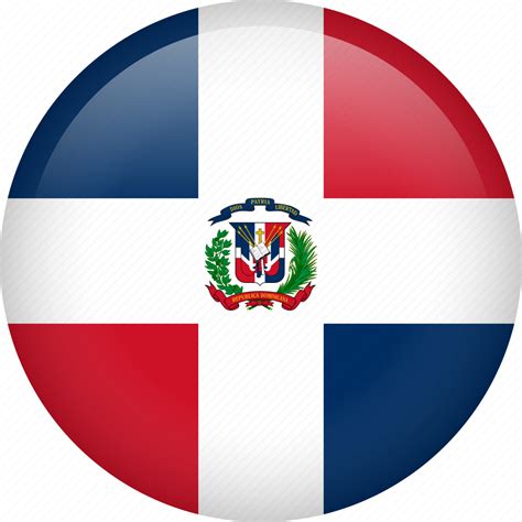 Circle Country Dominican Republic Flag Nation National Icon
