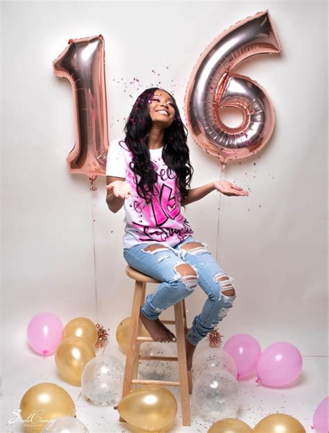Sweet 16 Photoshoot Black Girl In 2021 21st Birthday Photoshoot 16th