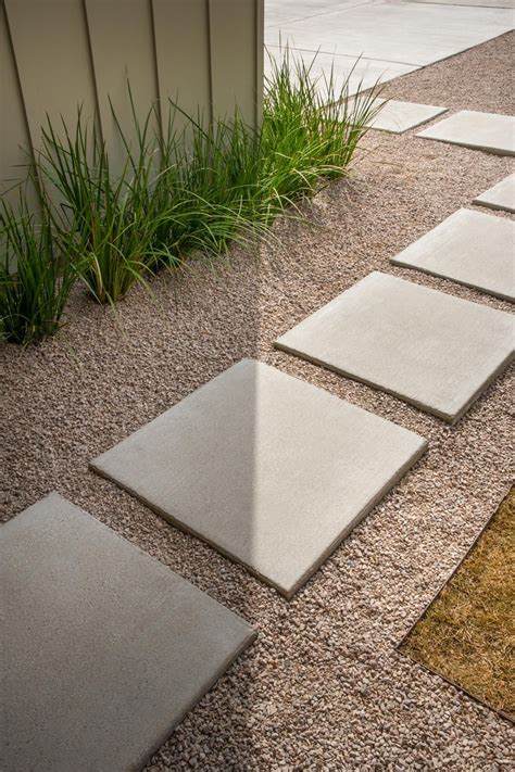 Concrete Pavers In A Gravel Path Lead The Way To The Front Door