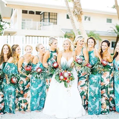 Get the best deals on hawaiian style wedding dresses and save up to 70% off at poshmark now! Bright + fun bridesmaids in our tropical print # ...