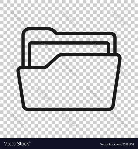 File Folder Icon In Transparent Style Documents Vector Image