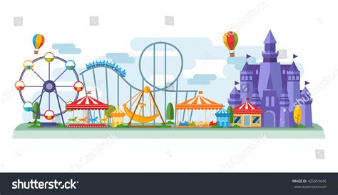Amusement Park Cartoon Kids Images Stock Photos And Vectors Shutterstock