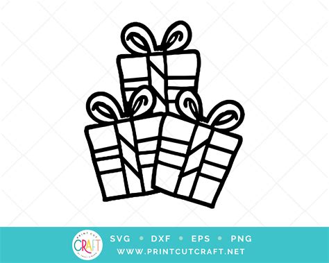 Christmas Presents SVG PNG Holiday New Years Christmas Winter | Etsy