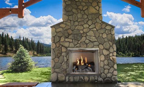 River Rock Exterior Fireplace Ecostone Products
