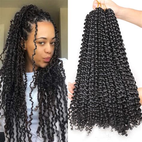 Buy Leeven Packs Passion Twist Crochet Braids Hair For Butterfly Locs Inch Long Water Wave