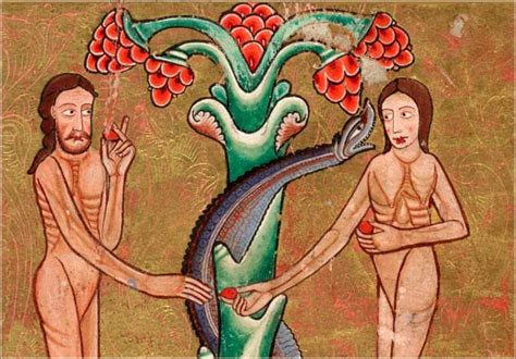 Adam And Eve From The Hunterian Psalter Produced In England Some Time