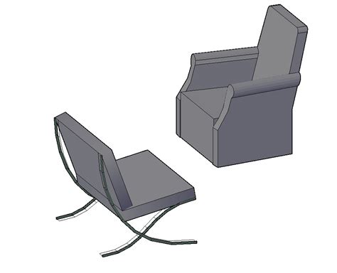 Dwg 3d Drawing Two Different Types Of Sofa 3d Model Autocad File