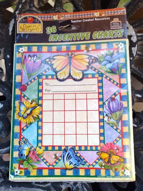 Butterflies Susan Winget 36 Incentive Charts Teacher Created Tcr 4271