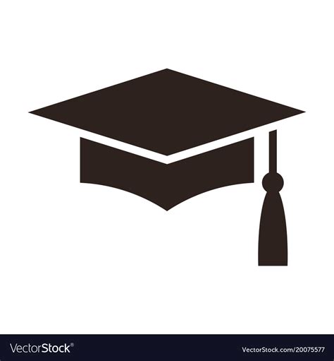 Mortar Board Or Graduation Cap Education Symbol Vector Image