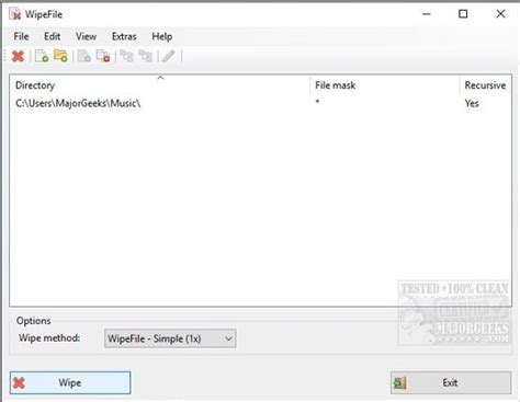 wipefile enables simple thorough file folder deletion majorgeeks