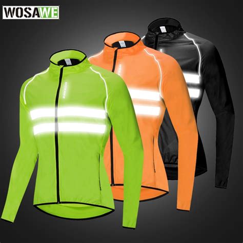 Wosawe Cycling Jacket High Visibility Reflective Men Women Mtb Road