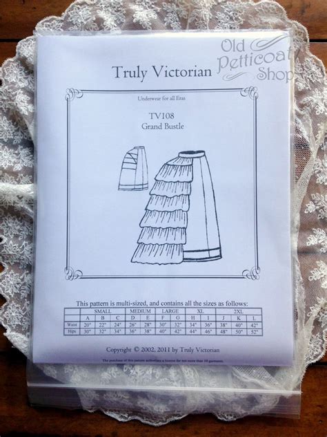 Truly Victorian Tv108 Grand Bustle Pattern Patrones De Costura Moda