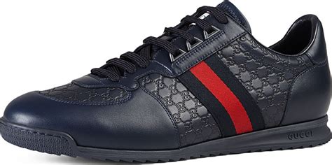 Gucci Mens Sl73 Lace Up Sneakers Luxed