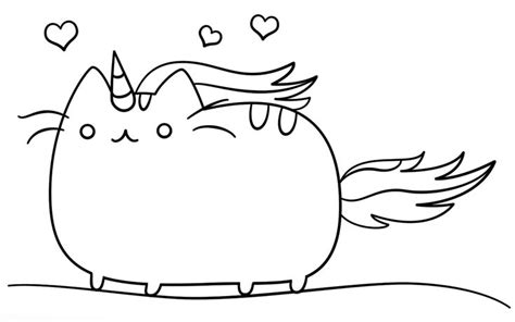 Pusheen Coloring Pages Unicorn Coloring Pages Mermaid Coloring Cute