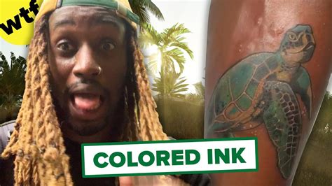 Dark Skinned People Get Color Tattoos Youtube