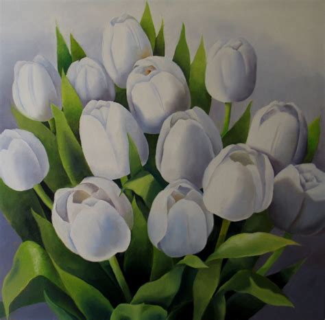 Nels Everyday Painting White Tulips Sold