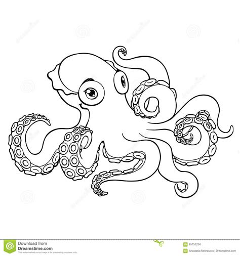 Check spelling or type a new query. Lovely Octopus Contour Line On White Stock Vector ...